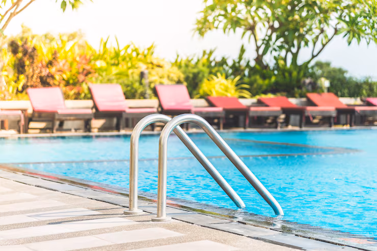 Community Pool with lounge chairs