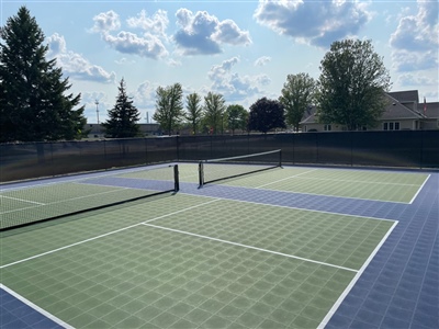 Two outdoor tennis courts